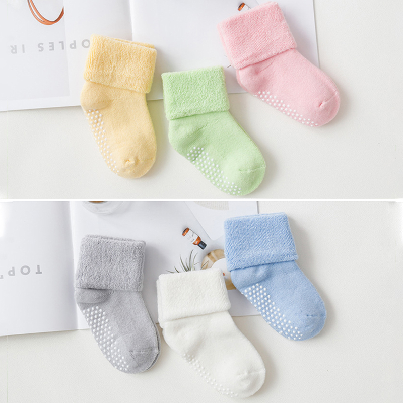6 أزواج من جوارب الأطفال المصن - مراجعة Unisex Baby Socks Non Slip وسعره