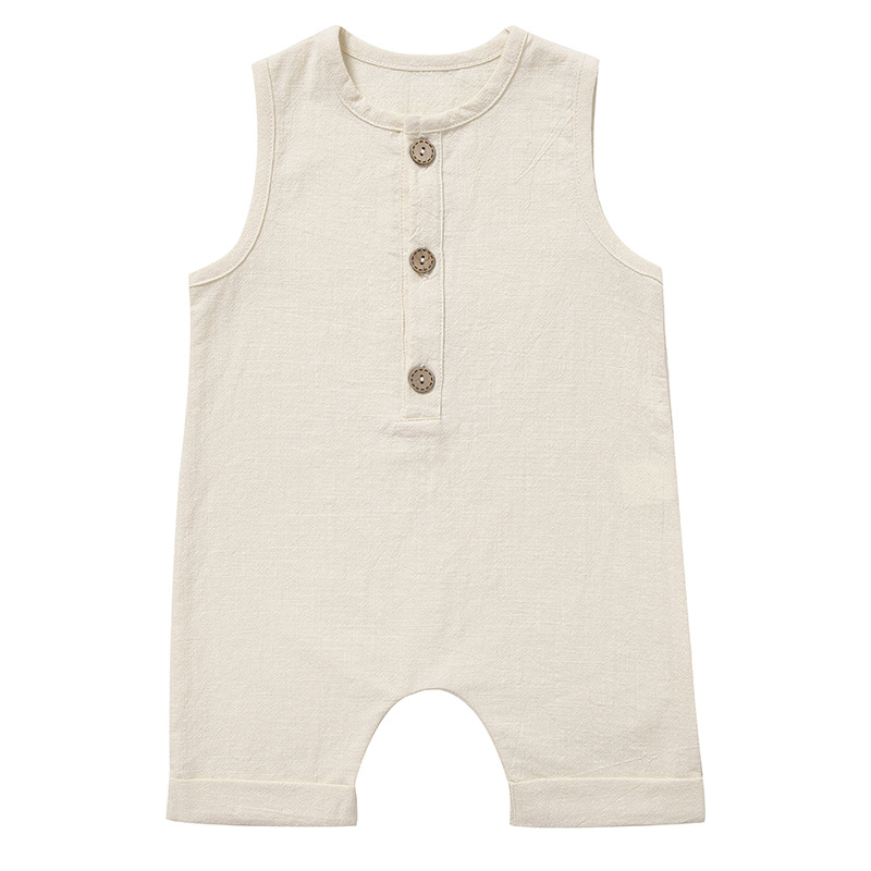 أفرولات صيفية للأطفال الرضع وا - مراجعة Baby Summer Linen Sleeveless Jumpsuit وسعره