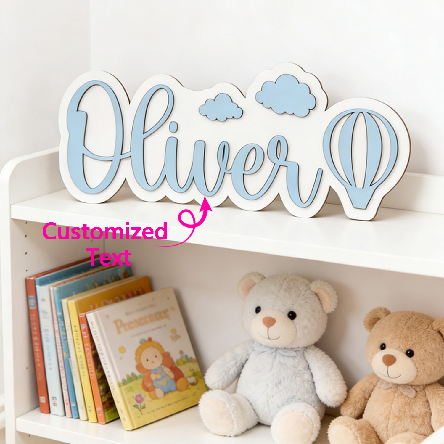 لافتة غرفة مخصصة على شكل منطاد - مراجعة Nursery وسعره