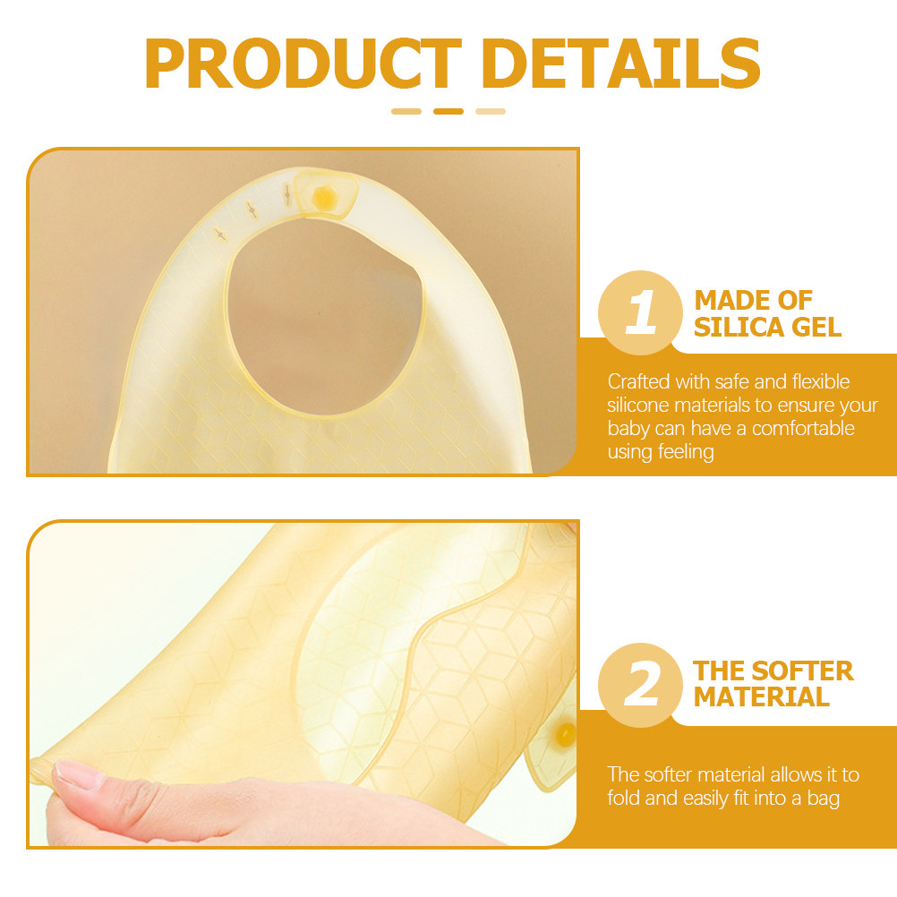 3 قطع من مرايل الأطفال المصنوع - مراجعة Waterproof Baby Bibs Silicone وسعره