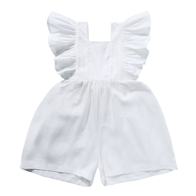 رومبير صيفي جديد 2026 للأطفال  - مراجعة Baby Summer Linen Sleeveless Jumpsuit وسعره