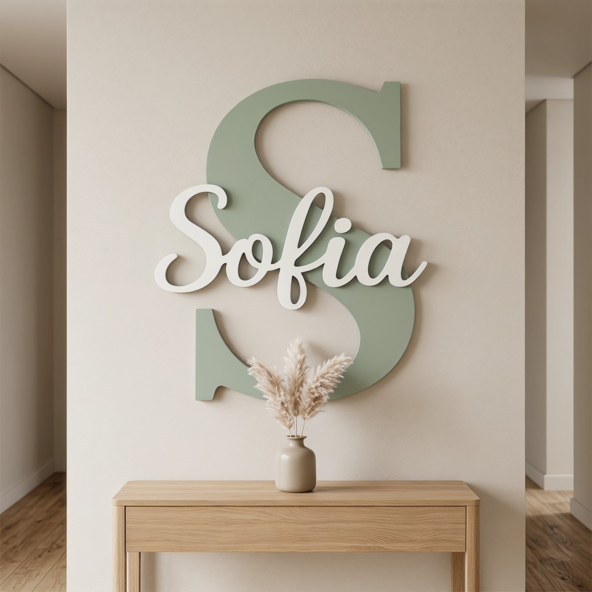 لوحة اسم خشبية مخصصة بتصميم بس - مراجعة Nursery وسعره